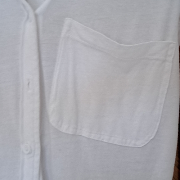 Cotton Jersey Button Down Shirt/Blouse - Picture 10 of 13